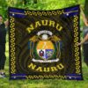 Nauru Polynesian Quilt Yellow Love Style J11 Quilt  Quilt